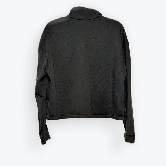 Adidas Black Cropped Pullover Sweatshirt Top - Picture 2 of 5